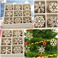 thumbnail image 5 of Eeristq 72 Pcs 1 Set 9 Compartments Wooden Crafts Practical Wooden Art-wares (Snowflake), 5 of 11