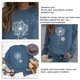 thumbnail image 4 of Sudadera de manga larga para mujer con estampado de diente de león, cuello redondo, manga larga, informal, suelta, sudadera, 4 of 5