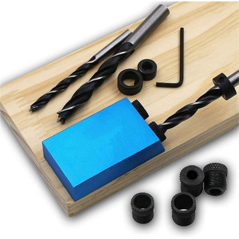 15-Degree Woodworking Oblique Hole Locator Drill Bits Pocket Hole Fixture Kit