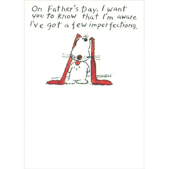 RSVP Few Imperfections Dog Humorous : Funny Father's Day Card for Dad