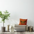 thumbnail image 4 of Simply Daisy 16-inch Square Colorful Swallowtail Poly Throw Pillow, Perfect Orange Qty 1, 4 of 4