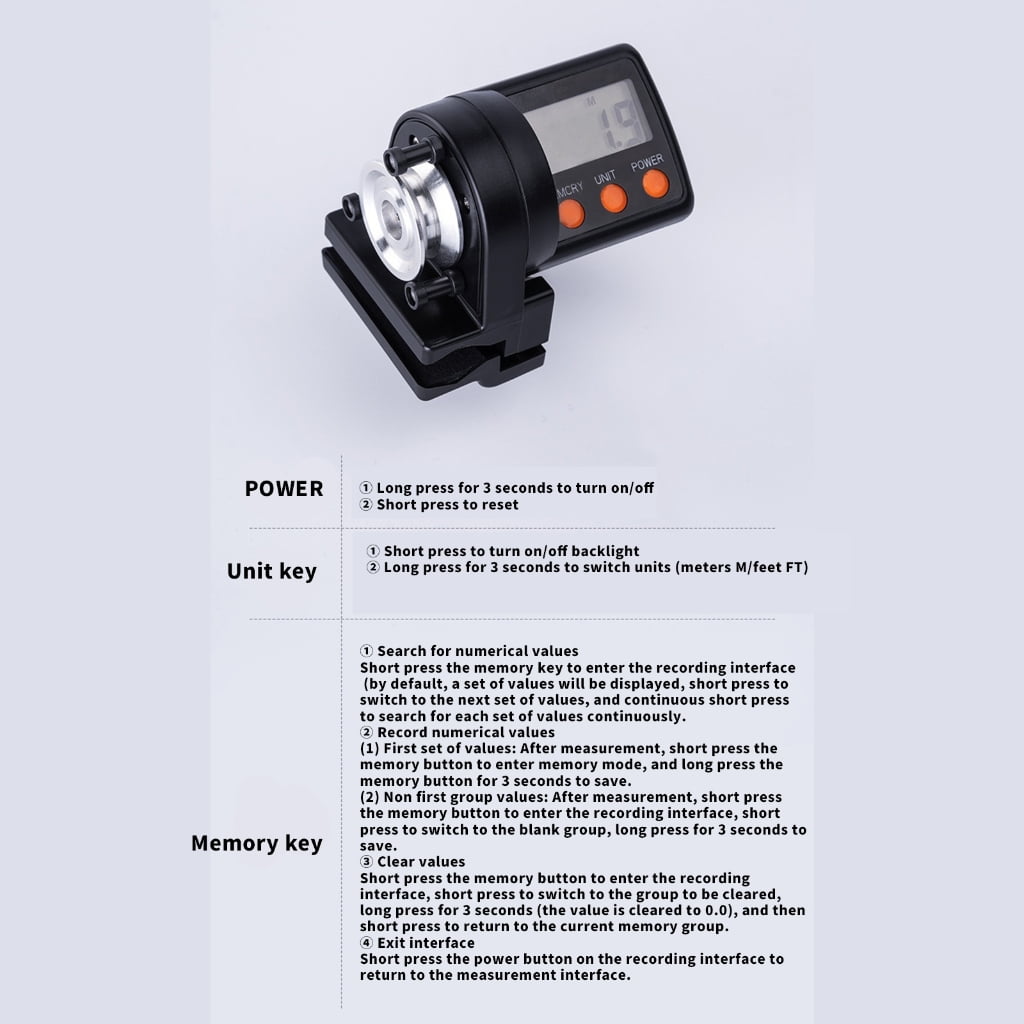 Precisions Fishing Line Meter With Auto Shutdown And Bidirectional Measurement