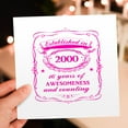 thumbnail image 7 of 3dRose, Hot Pink Sweet 16 16th Birthday girl gift for those born in year 2000, 6 Greeting Cards with envelopes, 7 of 7