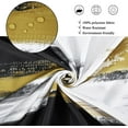 thumbnail image 4 of Black and White Shower Curtain, Black White Gold Brush Strokes Graffiti Oil Painting Modern Art Abstract Bathroom Curtain Waterproof Fabric Machine Washable with Hooks, 72" Wx72 L, 4 of 6