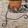 thumbnail image 5 of Products 3-Tiered Folding Scroll and Plant Stand Black with Brushed Bronze Leaves, 5 of 5