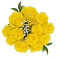 thumbnail image 4 of 3 Dozen Yellow Roses with Baby's breath and Green- Fresh Flower Delivery, 4 of 4