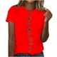 thumbnail image 1 of Camiseta de Manga Corta Impresa de Cuello Redondo Casual para Mujeres, 95% Poliéster 5% Elastano Top Ligero para Diario, Fiesta Y Uso, 1 of 2
