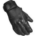 thumbnail image 2 of Men's Motorcycle Premium Leather Gel Padded Palm Street Cruiser Protected Biker Gloves Reflective Black M, 2 of 7