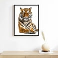 thumbnail image 2 of FANNA Tiger Black Border Decorative Art Print 12x16in/16x20in Modern Canvas Prints for Living Room Bedroom Home Office Wall Decor 12x16in, 2 of 4
