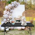 thumbnail image 3 of Elastic Spandex Fitted Tablecloth for Rectangular Folding Table Picnic, Black 120x76cm, 3 of 6
