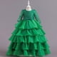 thumbnail image 1 of Vestido de fiesta de Navidad para niñas Vestido de ponchia de encaje grande para niñas Vestido de actuación para anfitriona de niña de las flores, 1 of 6