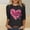 NQR12-Valentine's Day-Black, variant on VKOYWKM Womens Heart T Shirts Valentine Shirts 3/4 Sleeve Tops Love Heart Graphic Tees Holiday Crew Neck Loose Fit Valentine Shirts Tunic Tops