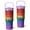 Rainbow Gradient Heart, variant on 30 Oz Tumbler Rainbow Flowers Tumbler with Lid and Straw, Birthday Gift Cup for Friend Women Men Coffee Travel Mug Thanksgiving Day Halloween Christmas Gift Water Bottle