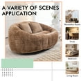 thumbnail image 6 of MOONMISS Chenille Durable Comfort Lounger High Back Bean Bag loveseat Lazy Sofa-Coffee, 6 of 8