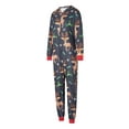 thumbnail image 2 of Christmas Family Matching Jumpsuit, Long Sleeve Hooded Elk Print Zipper Closure Loungewear, 2 of 6