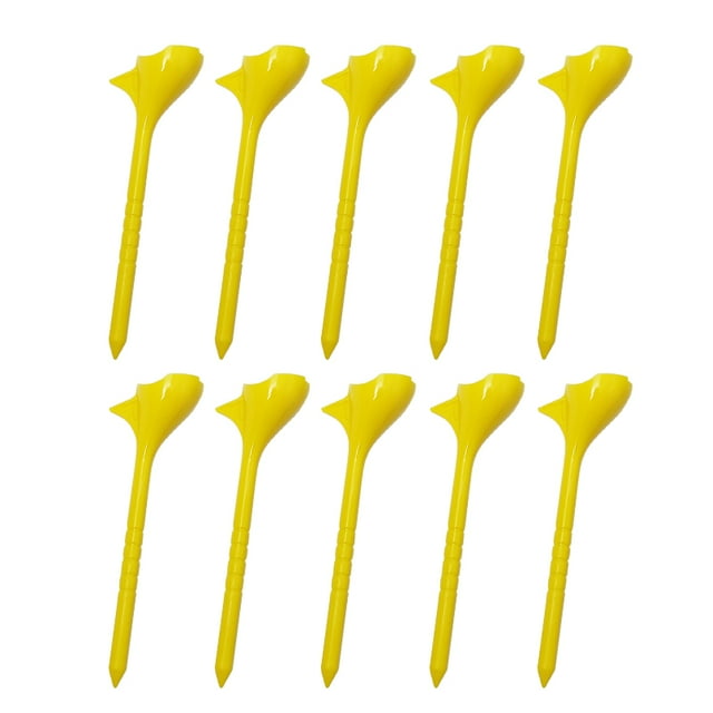 10PCS 10 Degree Golf Tees Golf 10 Degree Tee for Training On-Course Golf Accessories Ball Tees for Parks Golf Course Courtyard Yellow 10pcs