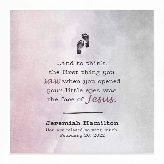 The Face of Jesus | Personalized Child Memorial, Sympathy, Bereavement Gift, Wall Decor