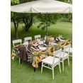 thumbnail image 5 of 54x80 Inch Outdoor Tablecloth with Umbrella Hole Zipper Rectangle Sunflower Rectangular Tablecloths Outside Waterproof Yellow Summer Botanical Wooden Farmhouse Patio Table Cover for Picnic Party, 5 of 8
