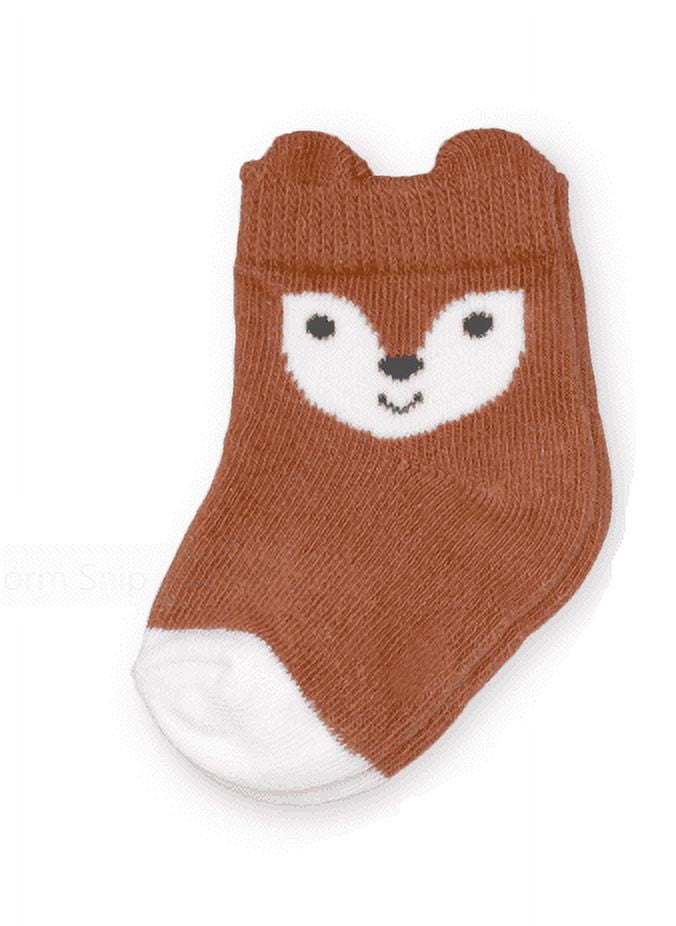 Carter's Child of Mine Baby Boys Crew Fox Socks, 6-Pack, 0-12M