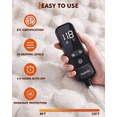 thumbnail image 2 of GARVEE 50" x 60" Heated Blanket Throw,Cozy Faux Rabbit Fur Bubble Electric Blanket with 10 Heat Settings & Auto-Off, White, 2 of 9