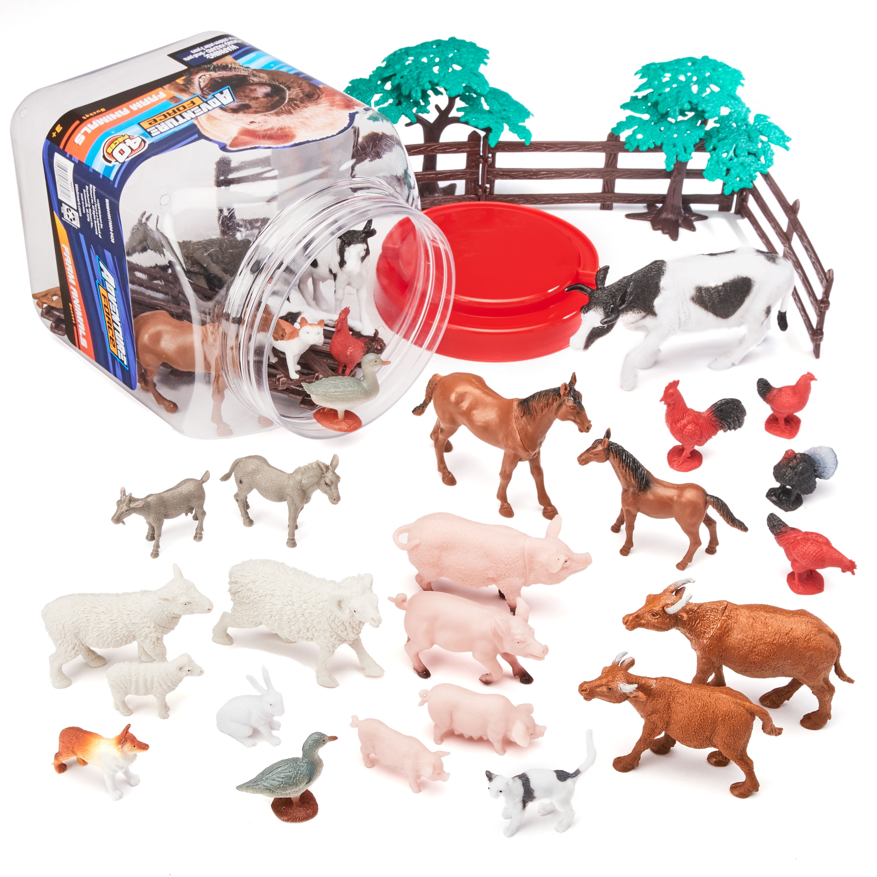 Adventure Force Farm Animals Bucket, 40 Pieces Walmart