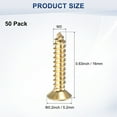 thumbnail image 3 of Uxcell Paquete de 50 Tornillos de Madera, M3 x 16mm Cabeza Plana Phillips de Latón, 3 of 6