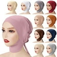 thumbnail image 3 of ZQUUVOU Women's Muslim Inner Hijab Caps Elasticated Neck Cap Solid Color Stretchy Breathable Full Cover Undercap Tube Bonnet Brown, 3 of 3