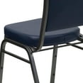 thumbnail image 3 of 4 Pk. HERCULES Series Crown Back Stacking Banquet Chair in Navy Vinyl - Silver Vein Frame, 3 of 9