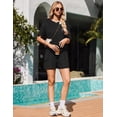 thumbnail image 5 of EKOUAER Rompers for Women Casual Ribbed Short Sleeve T-Shirt Tee Romper Summer Outfits with Pockets 2026, 5 of 6