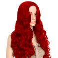 thumbnail image 3 of Peluca Con Cuello, Pelo Rizado, Peluca De Pelo Rojo, Cosplay, Pelo Falso, Punto Rojo, Peluca, Señora, Sirena, Princesa, Resistente Al Calor, Fiesta De Cosplay, 65-70Cm Muyoka Hogar, 3 of 7