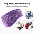 thumbnail image 2 of Winter Ear Protection Headband High Elastic Thick Warm Windproof Ultra Soft Men Women Outdoor Cycling Skiing Sports Head Wrap -Purple, 2 of 8