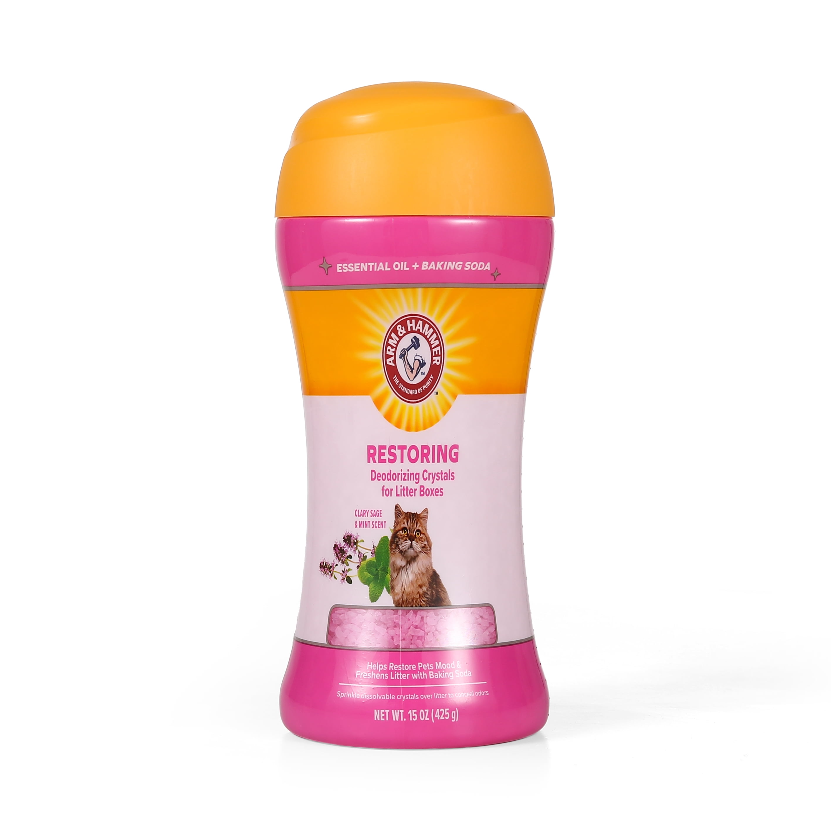 Arm & Hammer Deodorizing Cat Litter Crystals for Litter Boxes, Clary