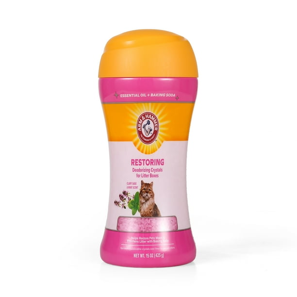 Arm & Hammer Deodorizing Cat Litter Crystals for Litter Boxes, Clary
