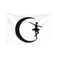 thumbnail image 7 of Night Moon Dancer Tapestry, Ballet Posing Wall Hanging Tapestries Dorm Room Home Decor, 60" x 40", 7 of 7