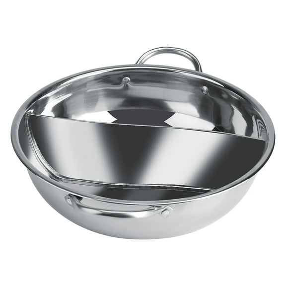 Hot Pot, Two-flavor Hot Pot, Thicken Double Flavor For Kitchen Hot Pot Restaurant Family Induction Cooker
