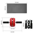 thumbnail image 6 of ZUDKSUY 7-in-1 Ab Roller Wheel Kit, Home Gym Equipment Kit with Push-up Bar, Knee Mat, Jump Rope and Hand Gripper, Core Strength & Abdominal Exercise Ab Roller, Red, 6 of 7