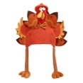thumbnail image 2 of Plush Thanksgiving Turkey Hat Turkey Trot Hat Fancy Dress Accessory Thanksgiving Party Costume Outfit, 2 of 6