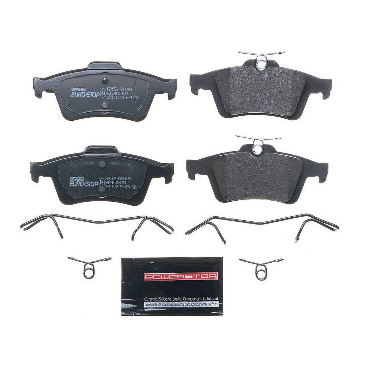 Power Stop Rear Euro-Stop ECE-R90 Certified Brake Pad ESP1576