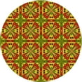 thumbnail image 1 of Ahgly Company Machine Washable Indoor Square Transitional Golden Brown Yellow Area Rugs, 3' Square, 1 of 7