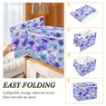 thumbnail image 4 of Large Fliplid Foldable Storage Bin Boxes Cubes Baskets with 2 Handles for Clothes Books 16.5x12.6x11.8 Inch Watercolor Blue-purple Flowers, 4 of 7
