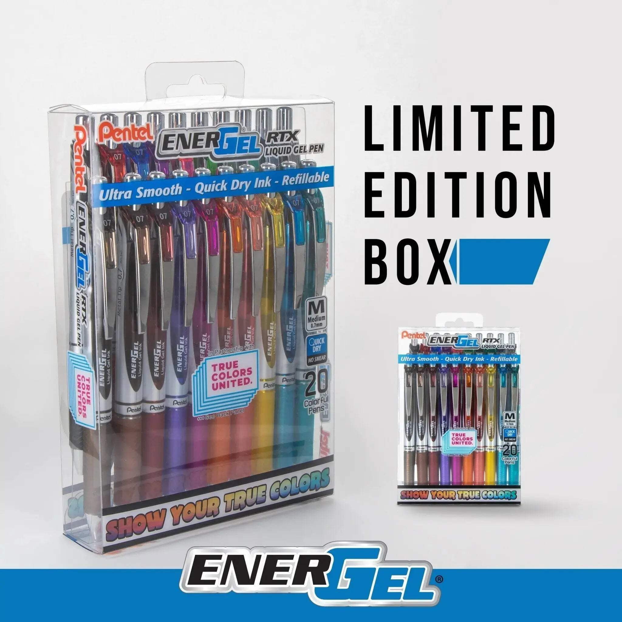 EnerGel RTX Liquid Gel Pens - TCU 20 Colors Box