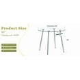 thumbnail image 4 of Round dining table with glass top, silver metal legs, exquisite life, starting from the details, the silver legs show an extraordinary texture, which is the finishing touch to your home, 4 of 9