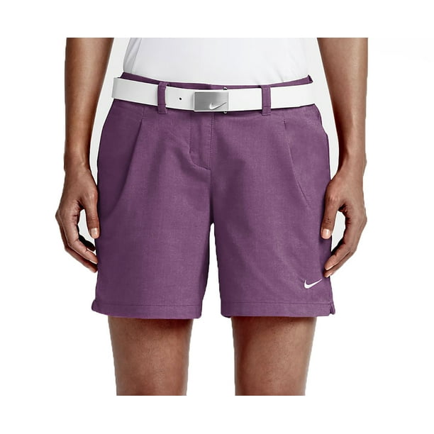 Nike Women's DriFit Oxford Golf ShortsPurple