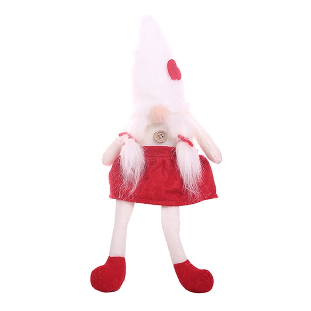 Adorno de muñeca sin rostro de Navidad Cute Cartoon Long Legs Old Men Dolls Regalo de Navidad Abanopi 1PC