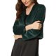 thumbnail image 4 of CHAQUETA CORTA ABIERTA INSPIRADA EN CHIC PARA MUJER, BOLERO DE FALSO PIEL DE MANGA LARGA, ABRIGO DE INVIERNO M VERDE OSCURO, 4 of 6