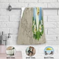 thumbnail image 4 of Easter Vintage Watercolor Hand Towels 2 PCS, Blue Egg Kitchen Towel Ultra Soft and Highly Absorbent,Decorative Fingertip Face Towel for Bathroom Hotel, 28.3"x14.4", 4 of 4