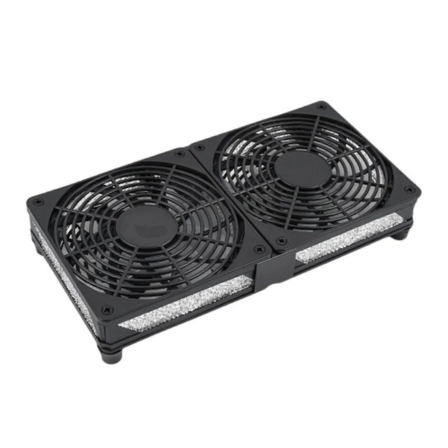 120mm PC Router Fan Cooling Fan 1800rpm Speed Portable Cooling Fan with LED Light for Router Modem TV Box Electronics