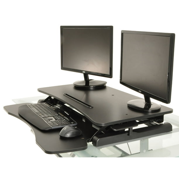 Portabe Height Adjustable Standing Desk Foldable Wooden Computer