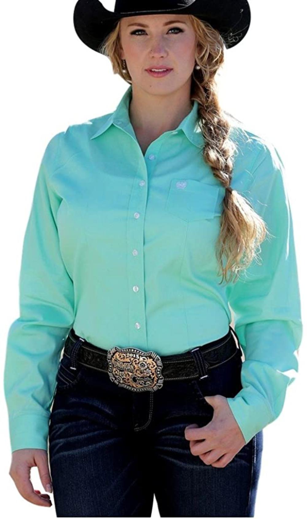 Cinch Apparel Womens Mint Button Up 
