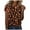 Orange&&100, variant on Mothers Day Gift Womens Short Sleeve T-Shirts Crewneck Leopard Loose Fit Summer Tee Blouses for Lady